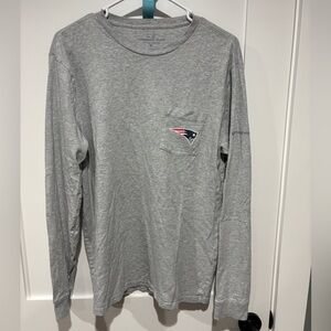 Vineyard Vines NFL New England Patriots Grey Long Sleeve Shirt